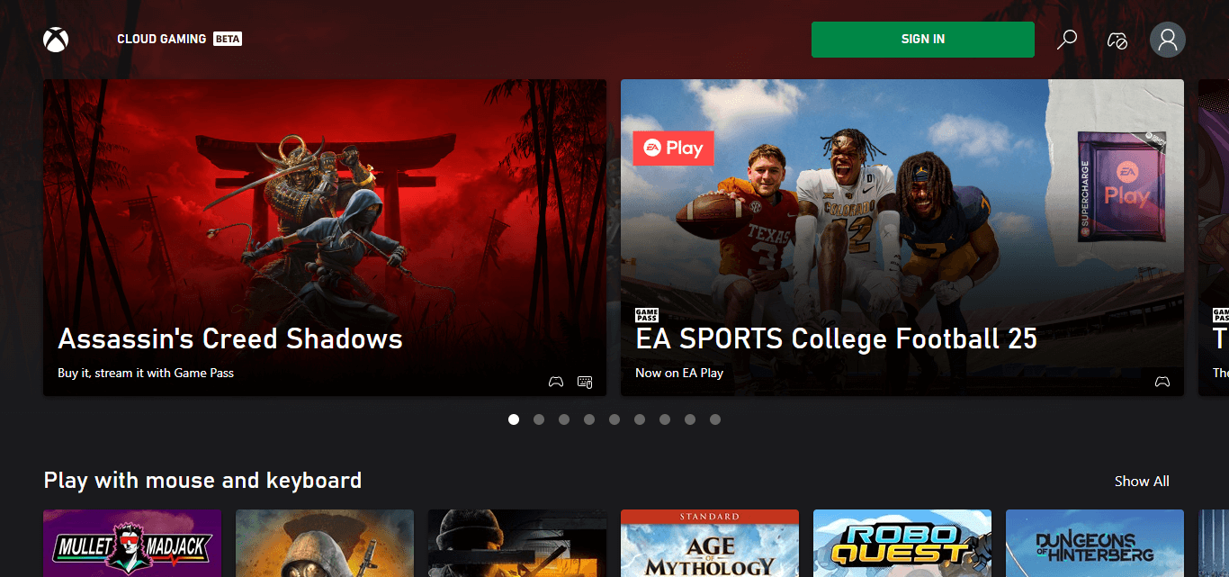 Xbox Cloud Gaming